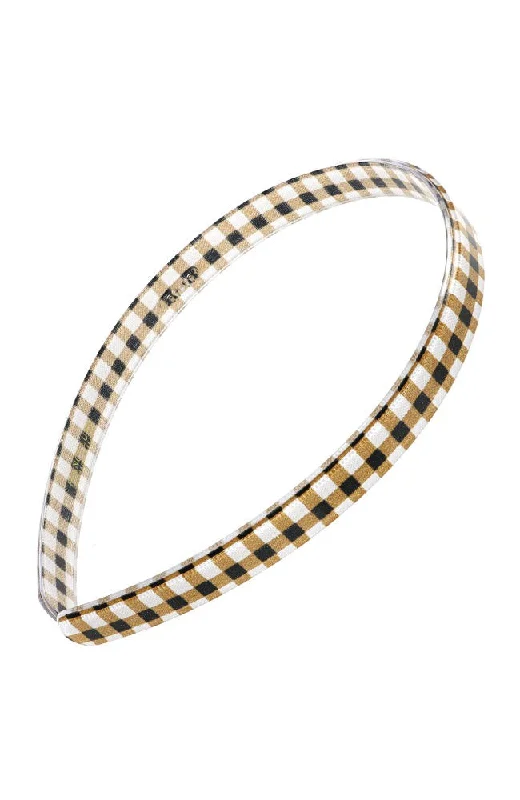 1/2" Ultracomfort Headband - Whiskey Check