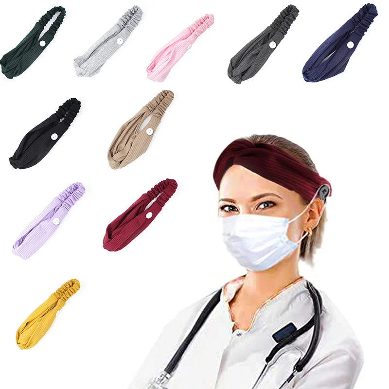 Wholesale Nurse Mask Knitting Fabric Headband