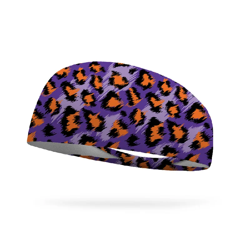 Halloween Cheetah Wicking Performance Headband