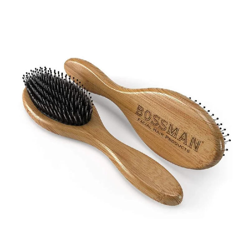 BOSSMAN BRANDS Beard Brush With Boar Hair & Nylon Bristles