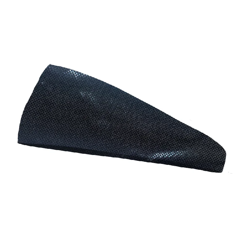 Fashion Obsidian Mesh Headband - 3" Tapered