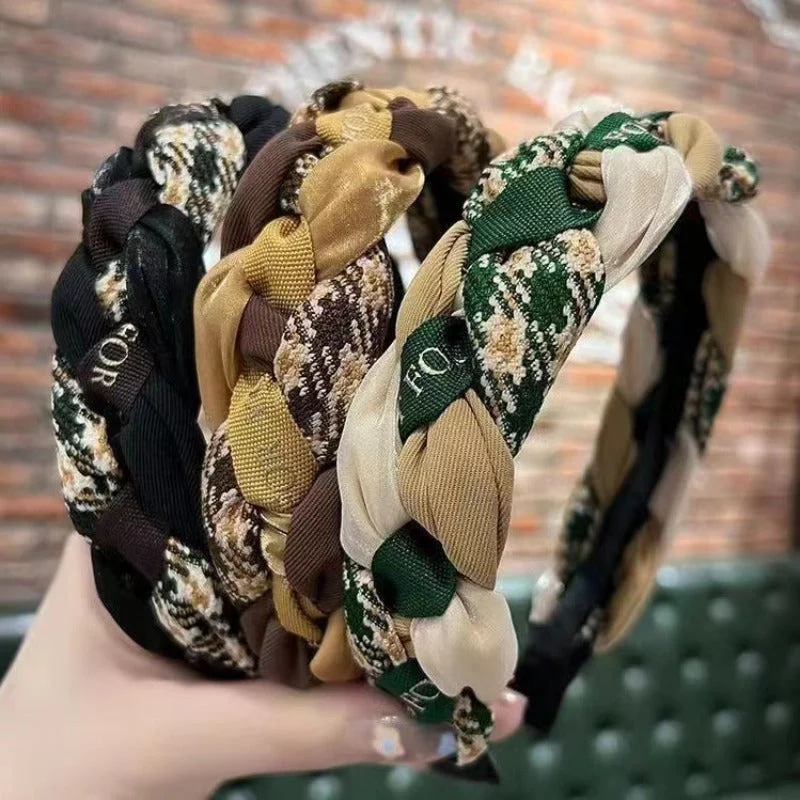 Wholesale Retro Fried Dough Twists Cloth Headband