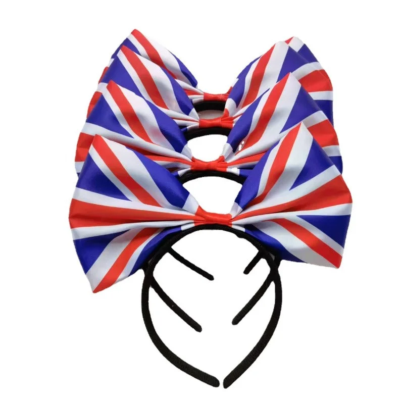 Wholesale Union Jack Flag Bow Headband