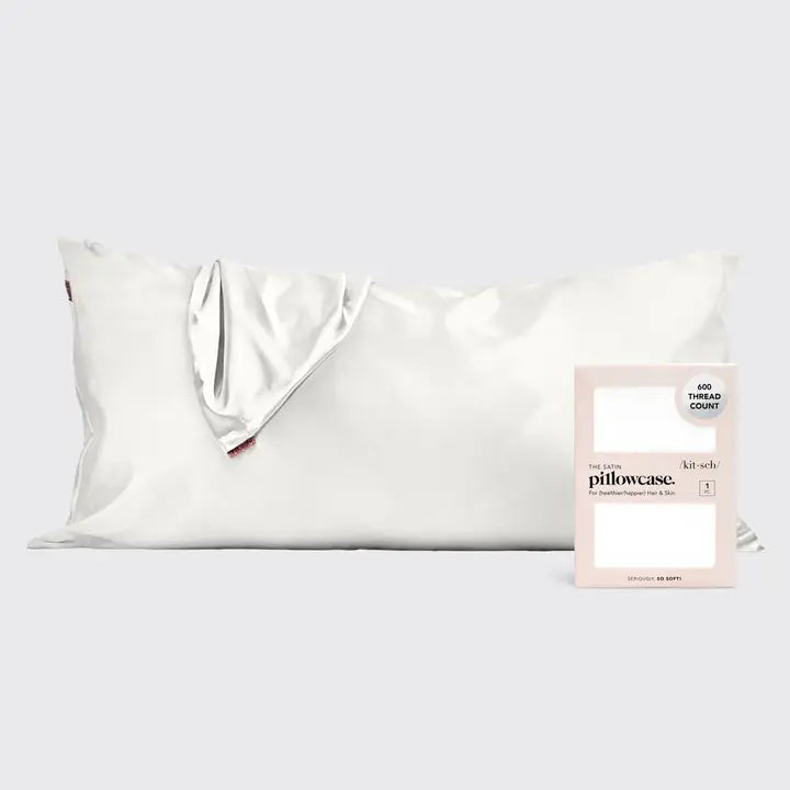 Kitsch King Size Satin Pillowcase Ivory