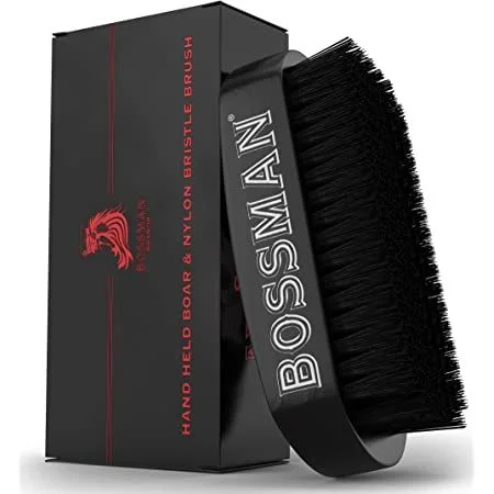 BOSSMAN Hand Held Boar & Nylon Bristle Brush