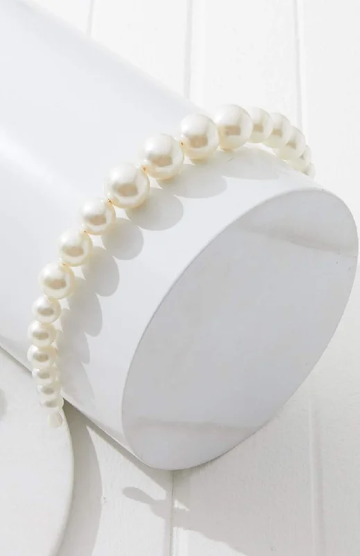 Pearl Beaded Crown Headband