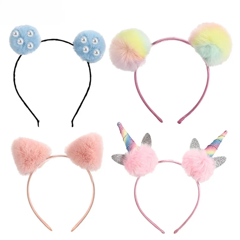 Wholesale Plush Cloth Headband Unicorn