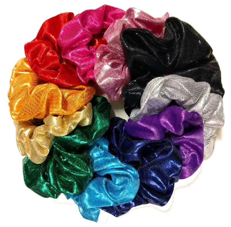 Shiny Metallic Scrunchies