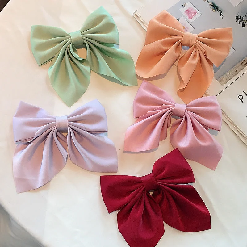 Wholesale Solid Color Fabric Bow Hair Clip JDC-HC-Diqian004