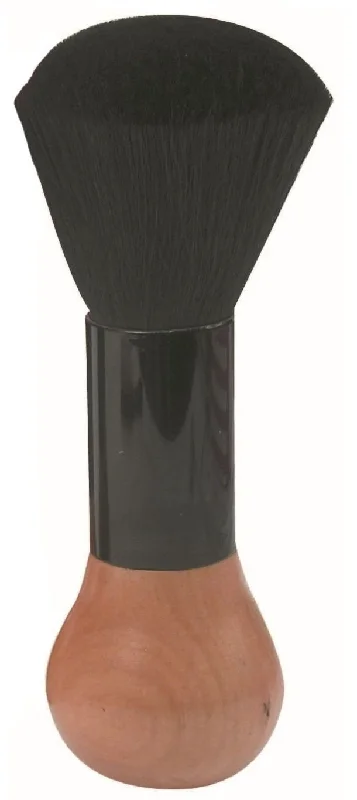 Wooden round handle w/ soft bristles, large - Black