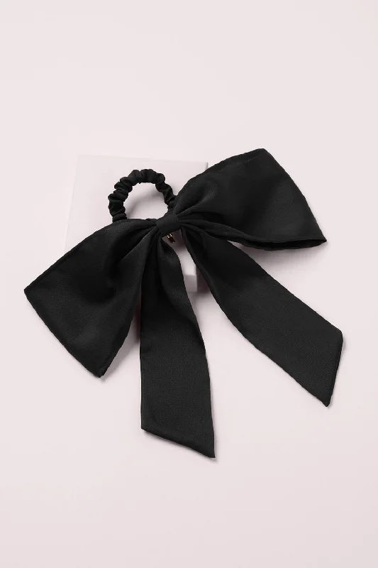 Runway Ribbon Satin Bow Hook Scrunchie