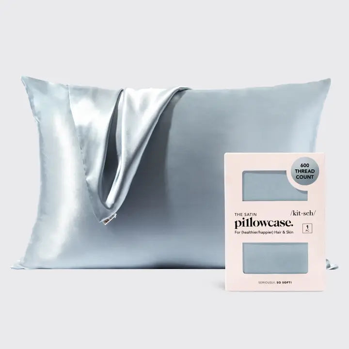 Kitsch Satin Pillowcase Haze Blue