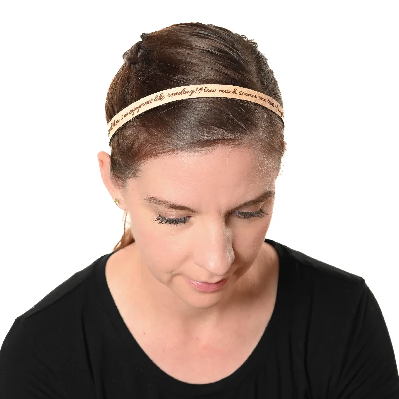 Jane Austen Leather Quote Headband