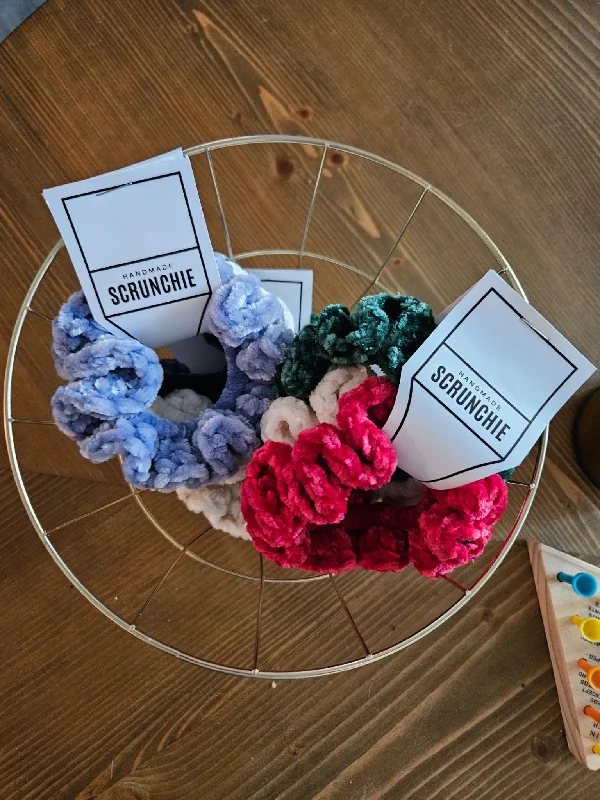 Crochet Velvet Scrunchie Pack