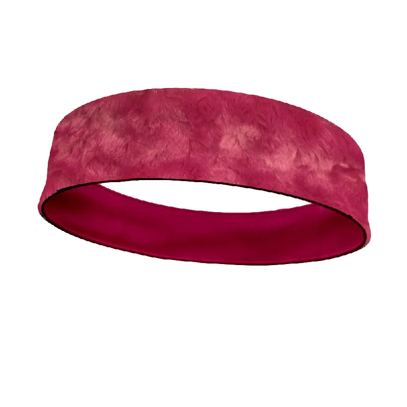 Hot Pink Furry with Hot Pink Wicking Headband - Flat Back