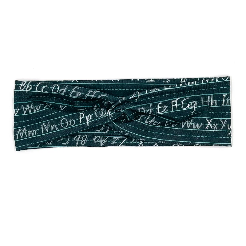 Chalkboard ABC Knotted Headband