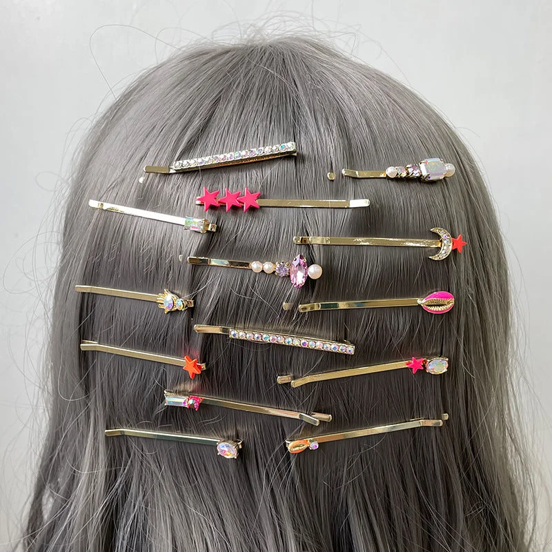 Wholesale Neon Stars Copper Hair Clips