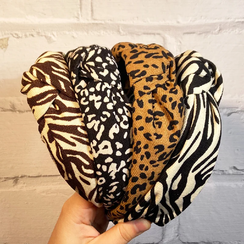 Wholesale of New Retro Zebra Leopard Print Fabric Headband