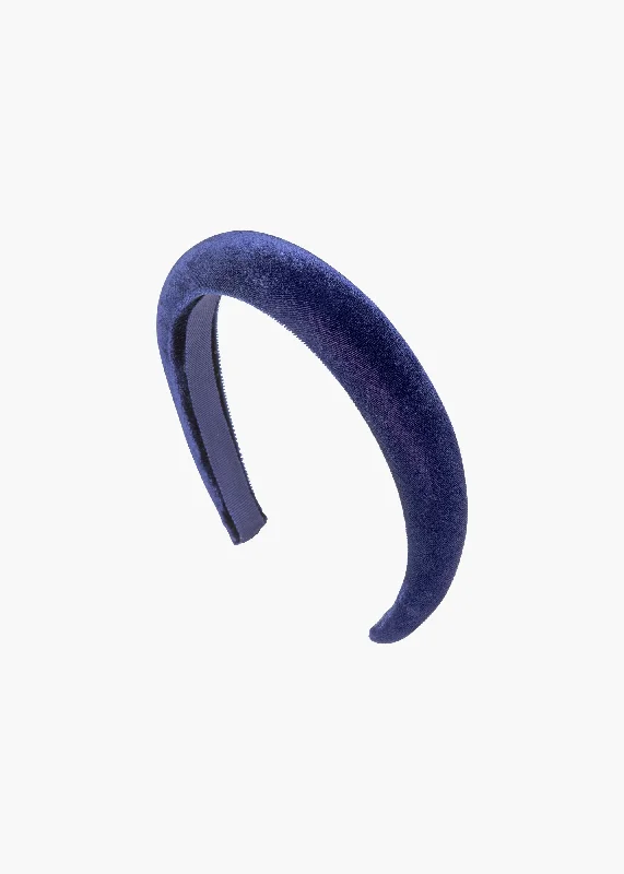 Tori Headband in Velvet -- Navy