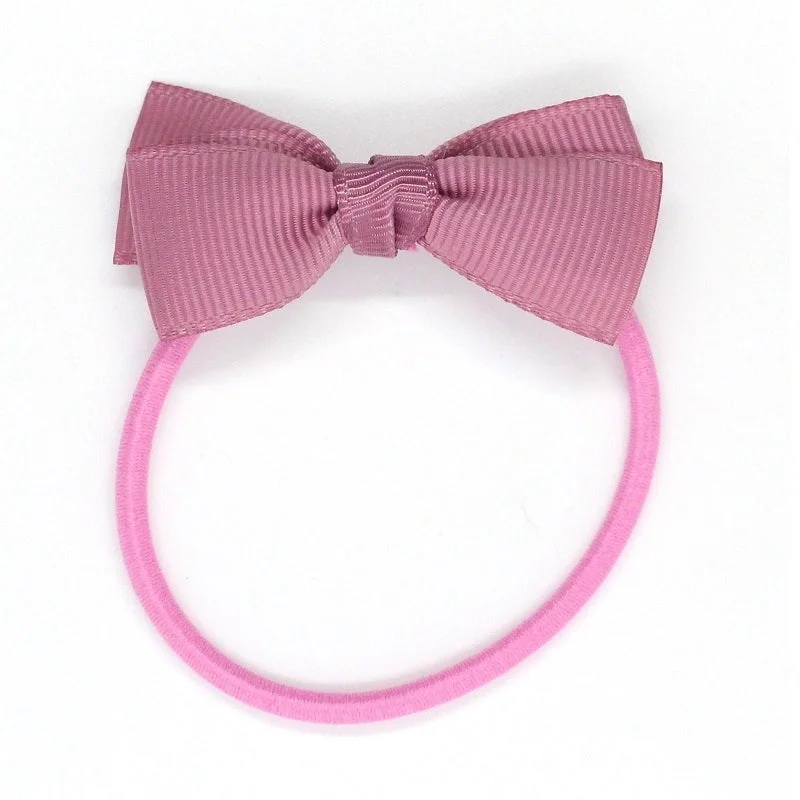 Small Bow Elastic - Rosy Mauve