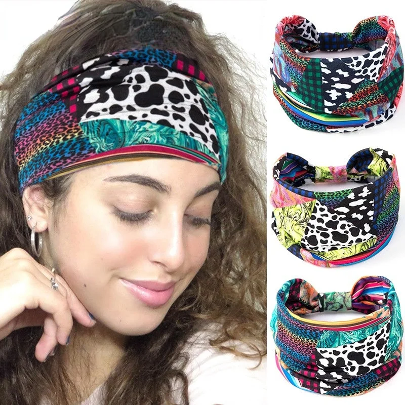 Wholesale Leopard Wide Brim Fabric Headband