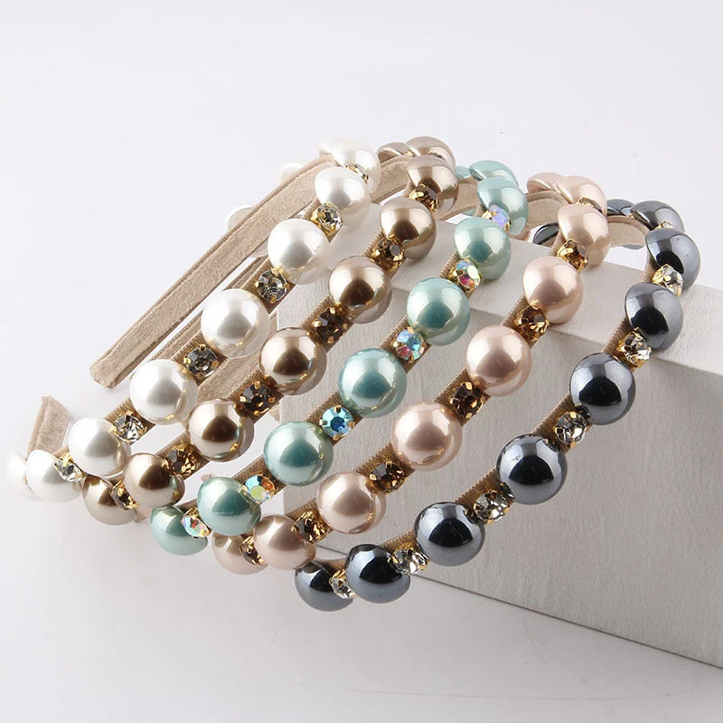 Wholesale Plastic Small Pattern Pearl Hair Bands