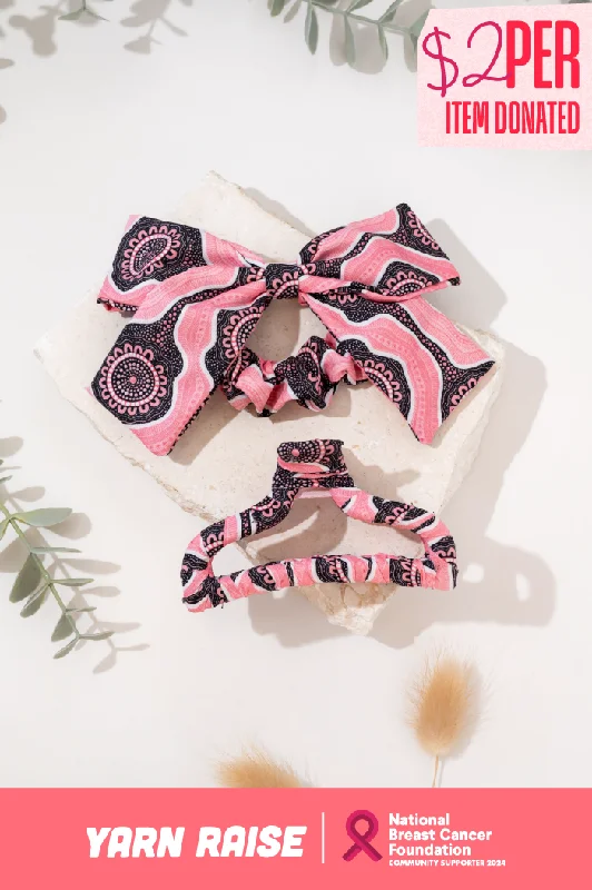 Boobie Sista Bow Scrunchie & Curved Claw Clip