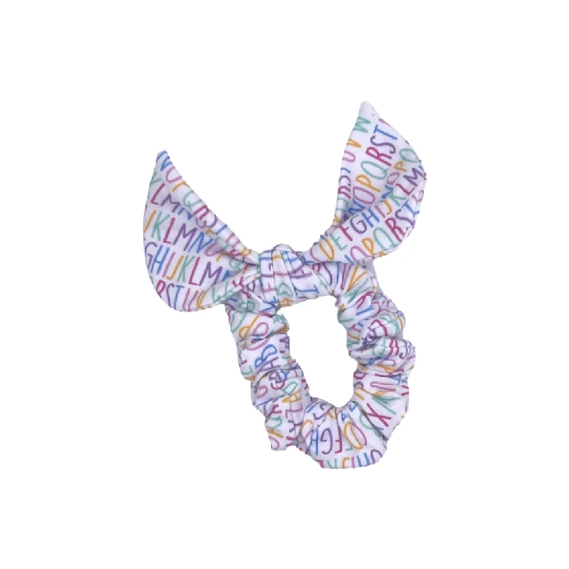 Rainbow ABC Scrunchie Bow