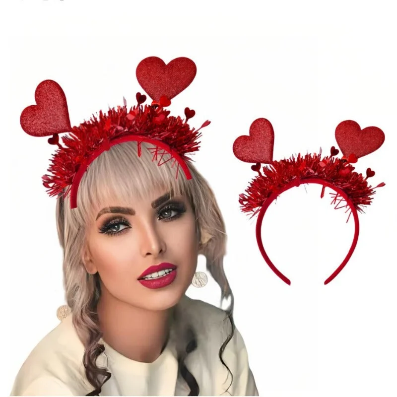 Wholesale Valentine's Day Love Red Love Wedding Festival Party Atmosphere Dress Up Headband