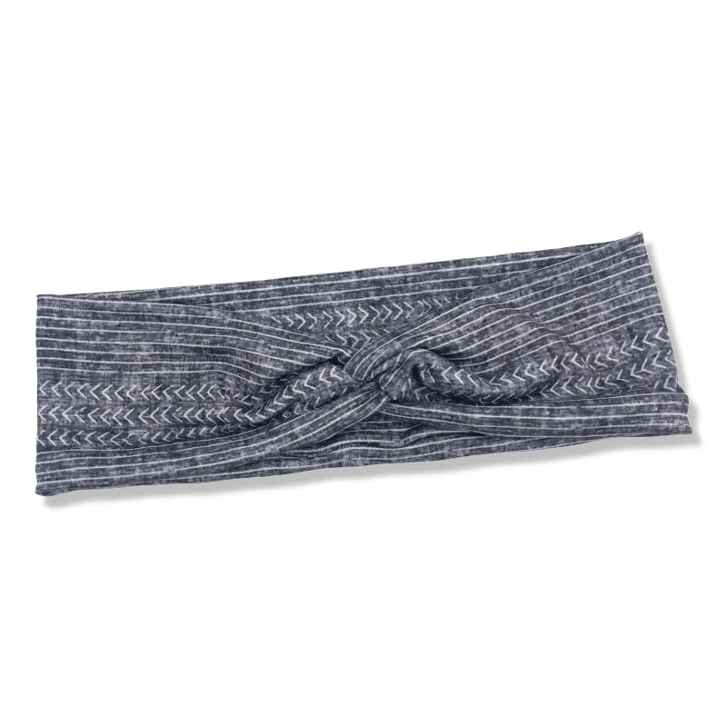 Grey Mudcloth Knotted Headband