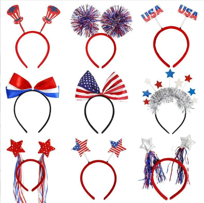 Wholesale Fabric New Independence Day Headbands