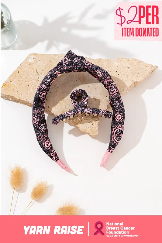 Boobie Sista (No.2) Knot Headband & Wrapped Butterfly Claw Clip