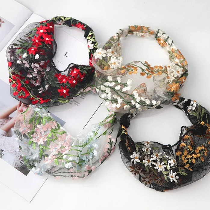 Wholesale Embroidered Bandana Fabric Headband