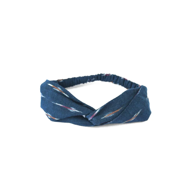 Organic Cotton Twist Headband - Blue