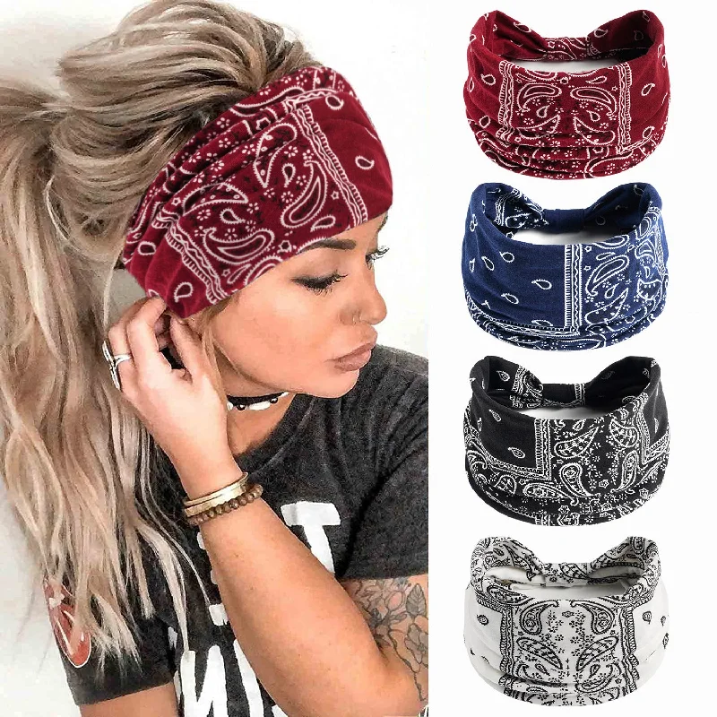 Wholesale Bohemian Yoga Exercise Anti Sweat Fabric Headband