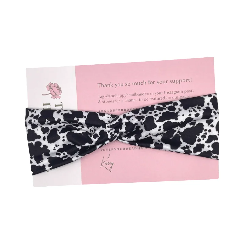 Cow Print Knotted Headband