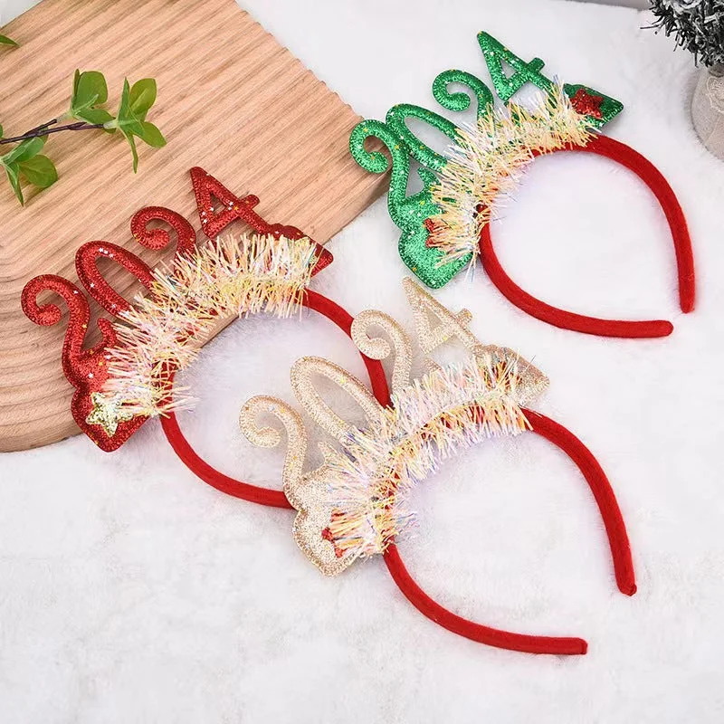 Wholesale 2024 New Year Headband Sequin Decoration Party Headband Headband