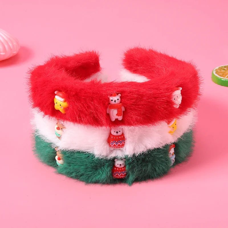 Wholesale Christmas Plush Cartoon Hair Bands