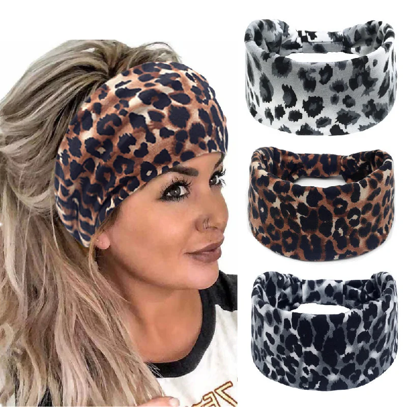 Wholesale Non-slip Bohemian Leopard Print Headband