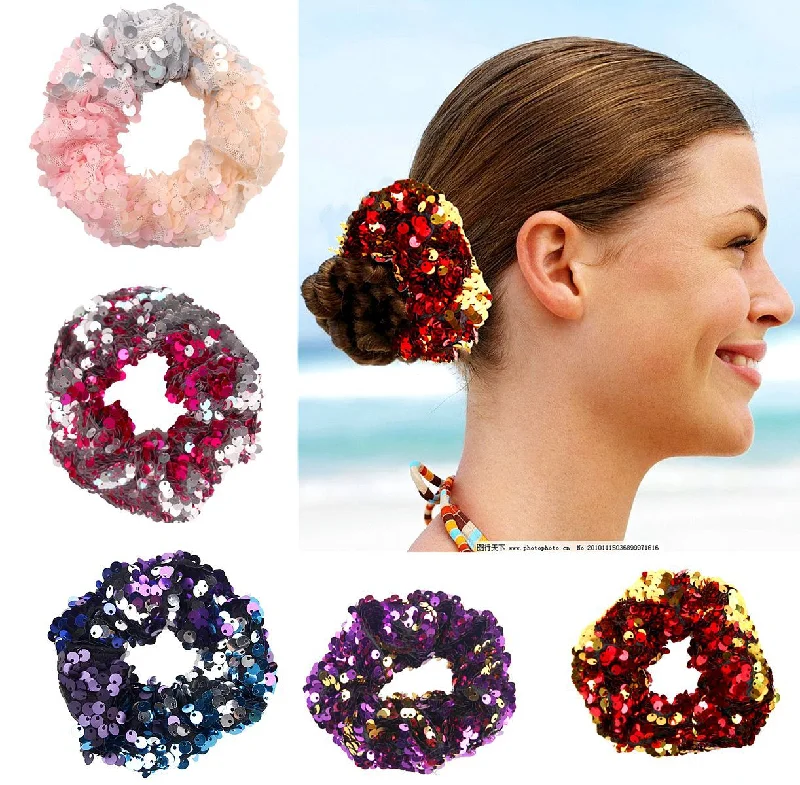 Wholesale Sequin Hair Ties Kids Headwear