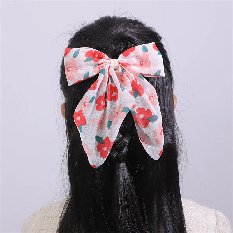 Wholesale Short Ribbon Butterfly Fabric Hairpin JDC-HC-YueS002