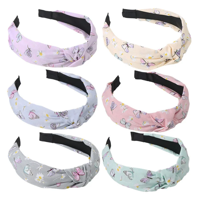 Wholesale Fabric Cross Minimalist Wide Edge Headband