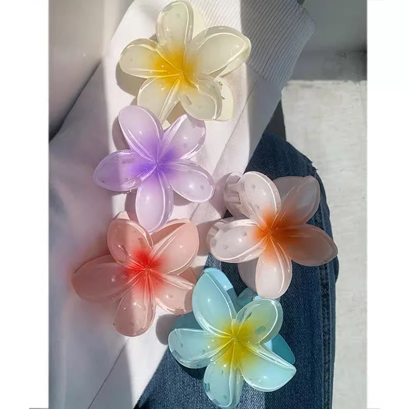 Wholesale Resin Frangipani Hair Clips