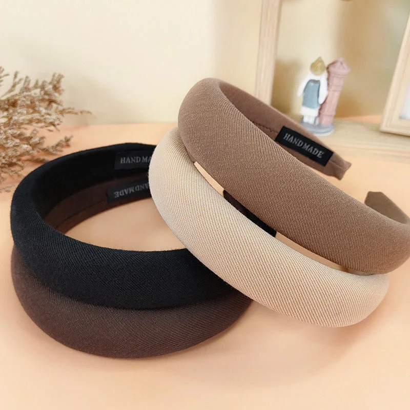 Wholesale Autumn and Winter Solid Color Fabric Hair Bands