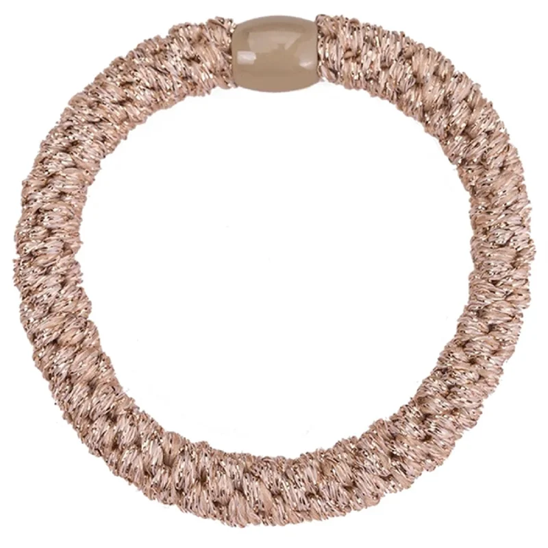 Bow's by Stær Braided Hairties Beige Metallic