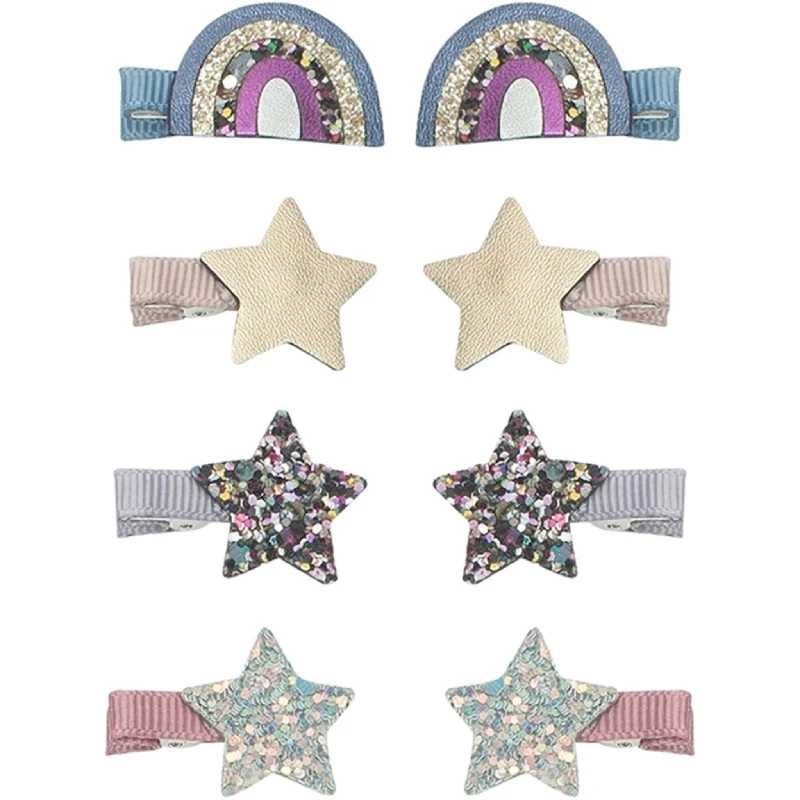 Mimi & Lula 8 Hair Clips Mini Over The Rainbow Ziggy