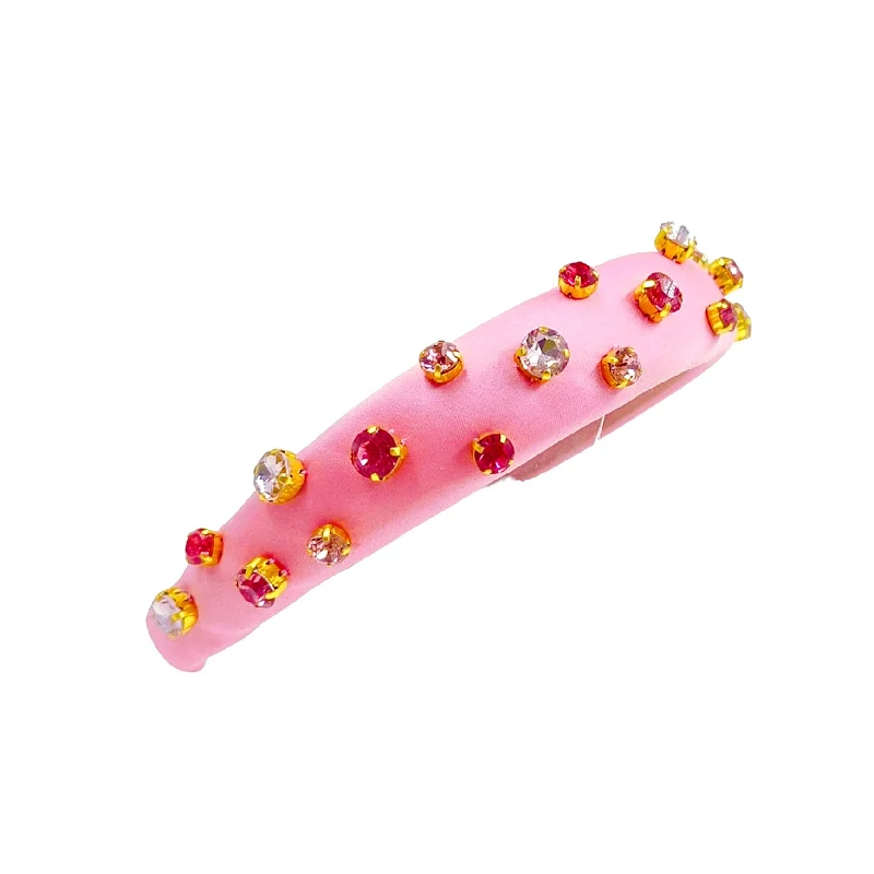 Pink Embellished Slim Headband