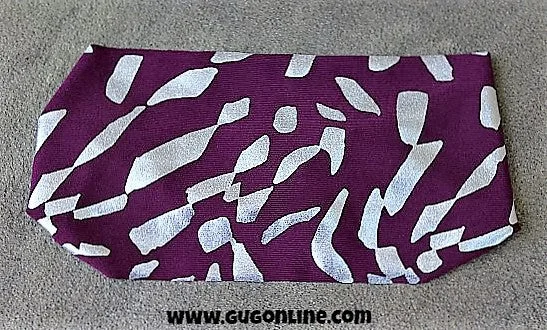 Aggie Maroon and Metallic Silver Headband