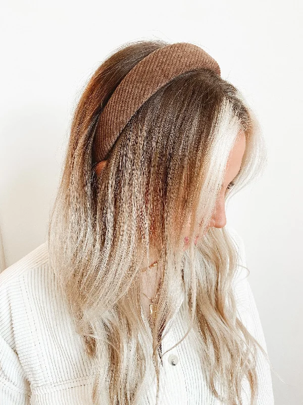 Brown Corduroy Headband