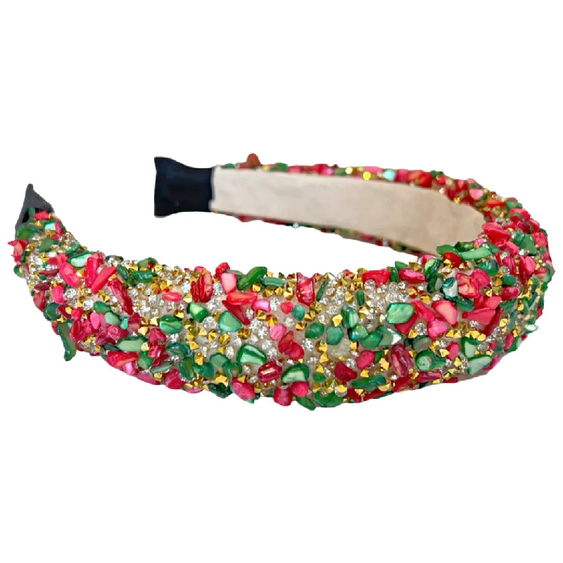 Limited Edition All That Glitters Headband - Christmas Red + Green